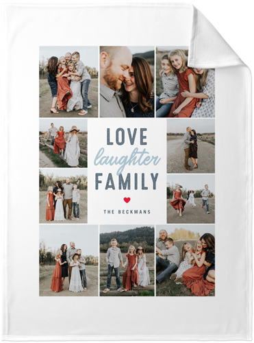 Love Laughter Family Fleece Photo Blanket by Shutterfly Shutterfly