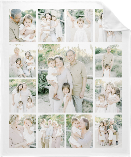 Photo Gallery Border Portrait Fleece Photo Blanket, Fleece, 50x60, Multicolor, multi