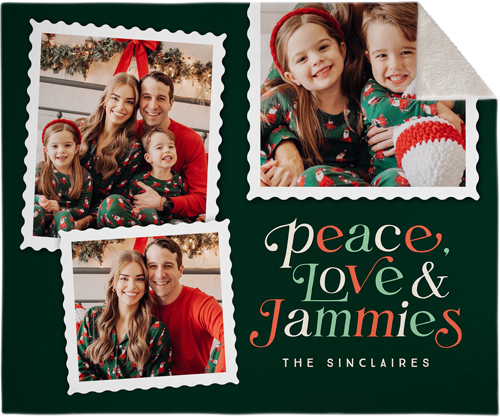 Green Fleece Blanket Graduation Gift