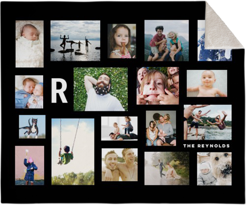 Gallery of Eighteen Fleece Photo Blanket, Sherpa, 50x60, Multicolor, multi