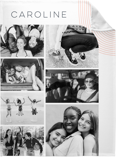 Arch Collage Fleece Photo Blanket, Fleece, 60x80, White