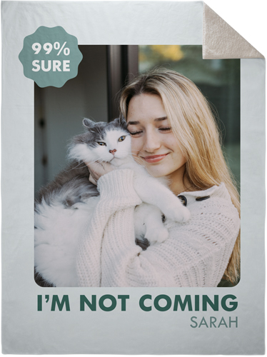 Honest Sentiments Fleece Photo Blanket, Sherpa, 60x80, Gray, air