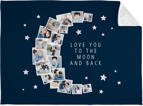 To The Moon Collage Fleece Photo Blanket by Shutterfly Shutterfly