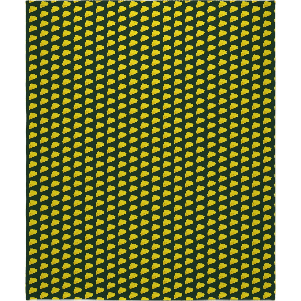Cheese - Yellow on Dark Blanket, Fleece, 50x60, Yellow, Classic Yellow