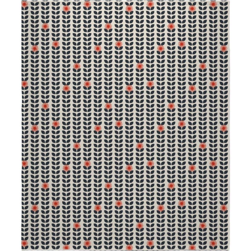 Scandinavian Climbing Vines - Neutral Blanket, Fleece, 50x60, Beige, Pearl