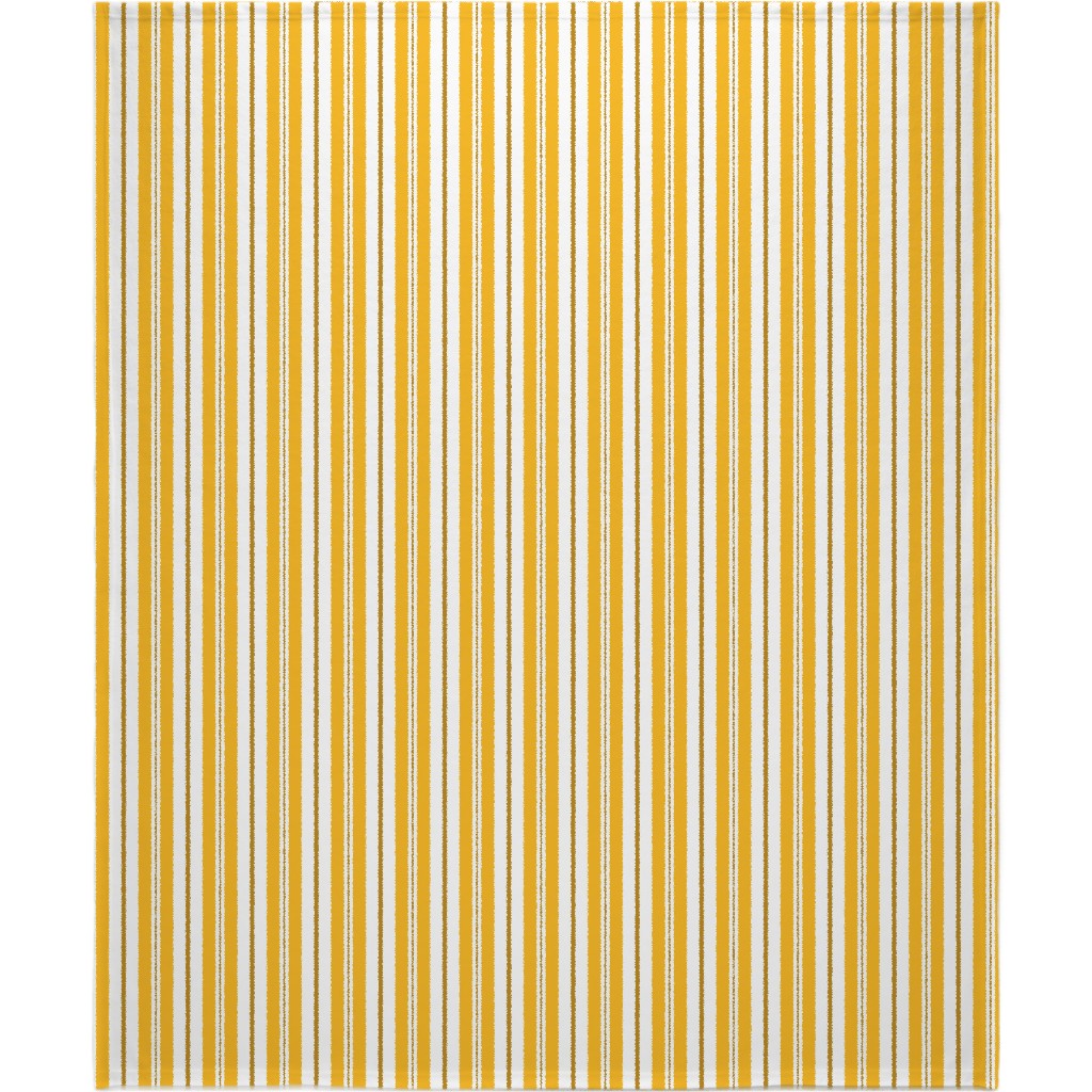 Gold White and Brown Stripes Blanket, Fleece, 50x60, Yellow, Classic Yellow
