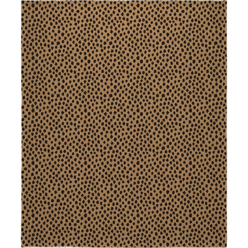 Cheetah Spots - Brown Blanket, Fleece, 50x60, Brown