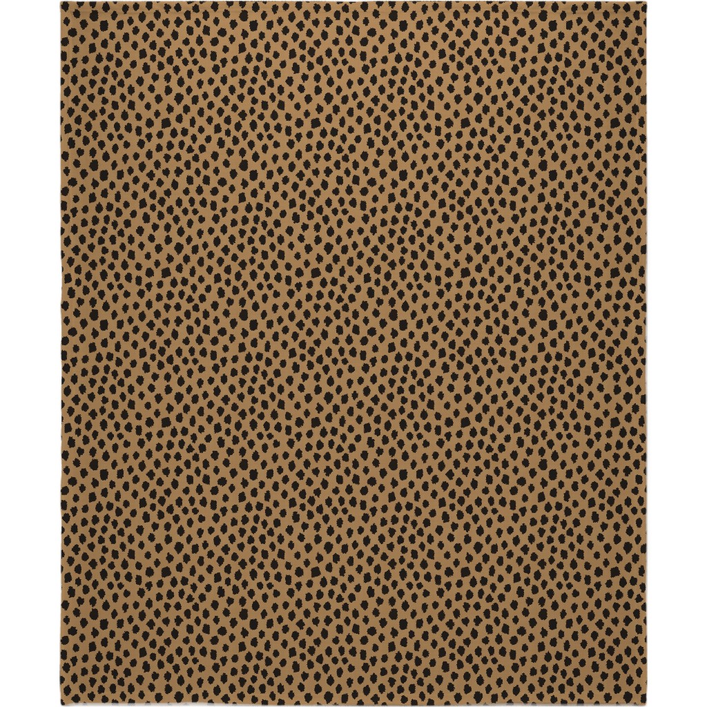 Cheetah Spots - Brown Blanket, Fleece, 50x60, Brown