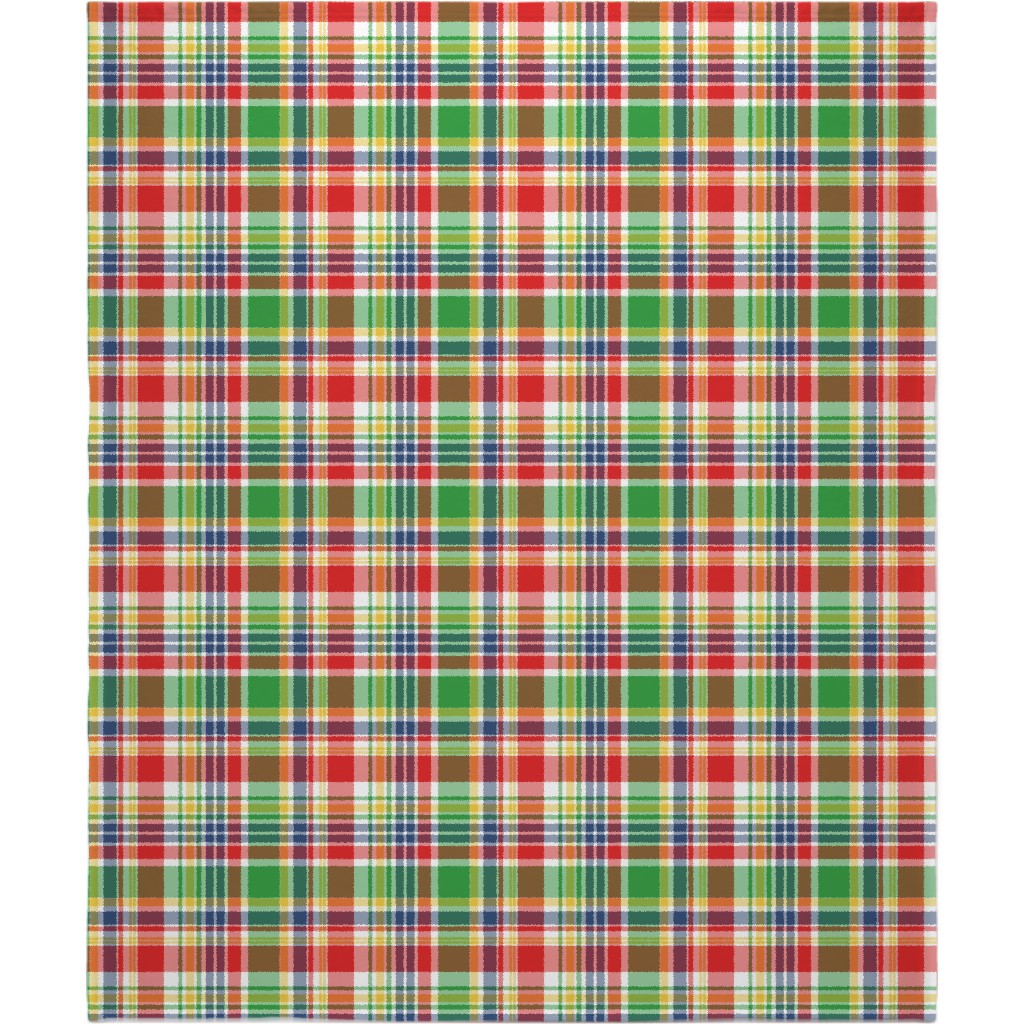 Plaid - Multi Bright Blanket, Fleece, 50x60, Multicolor