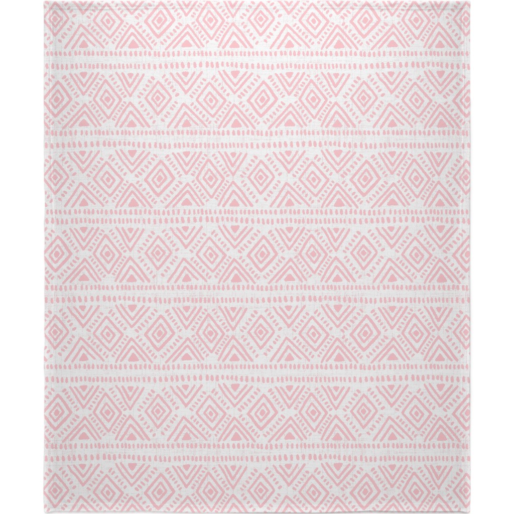Abstract Diamond Blanket, Fleece, 50x60, Pink, Pearl