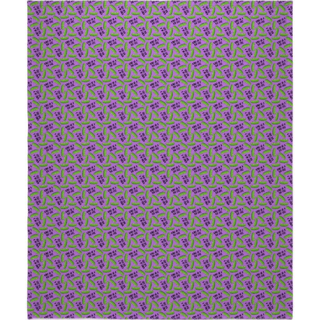 Kind of a Big Dill - Pickles - Purple Blanket, Fleece, 50x60, Purple, Purple