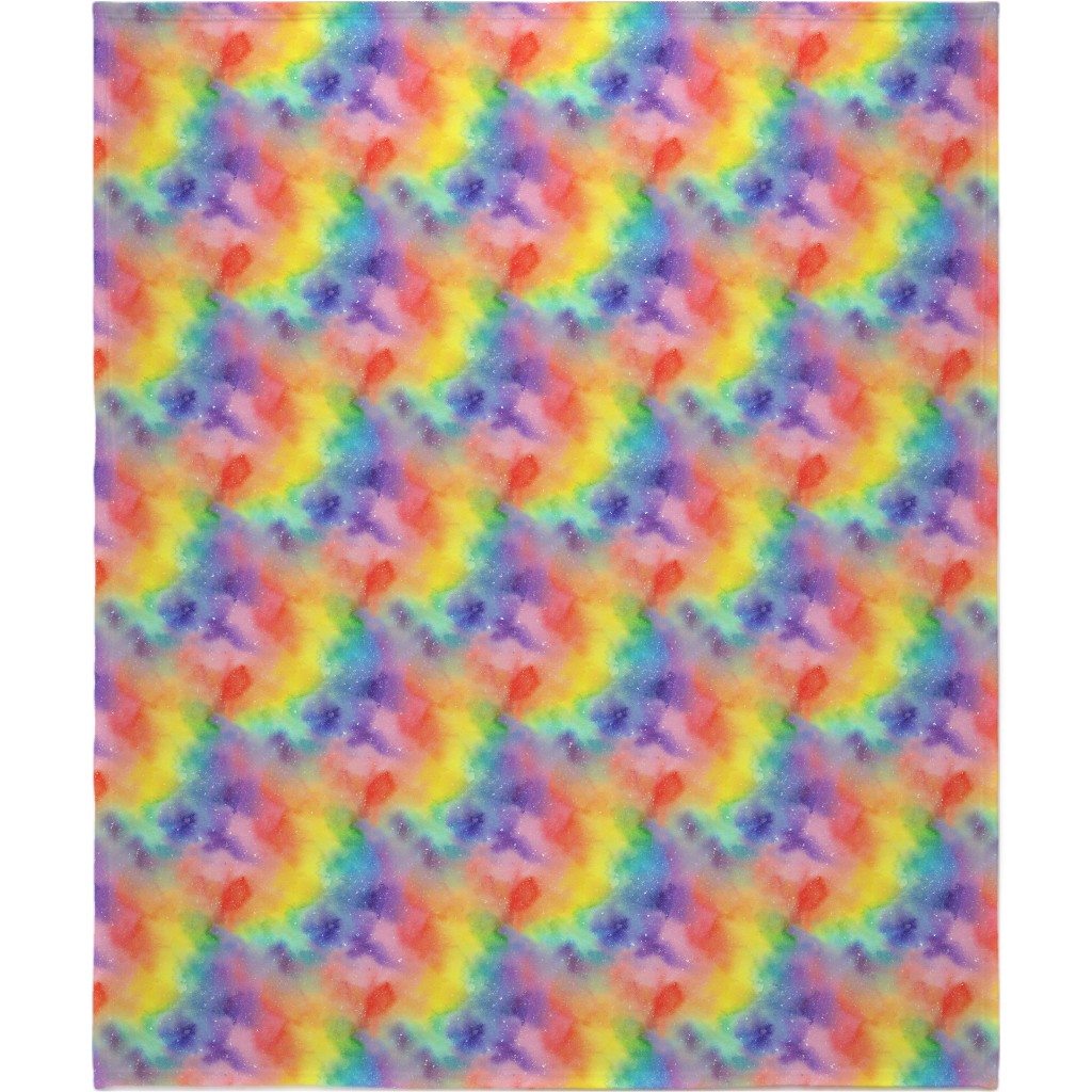 Watercolor Rainbow - Multi Blanket, Fleece, 50x60, Multicolor