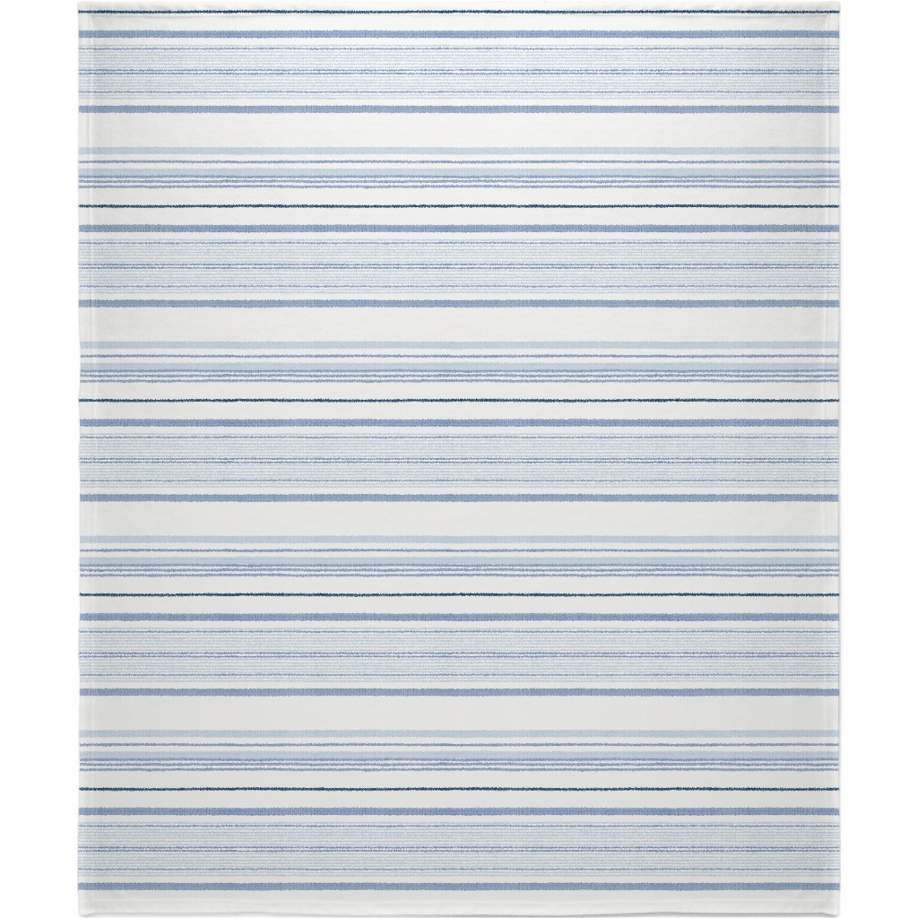 Double Anderson Stripe - Blue Blanket, Fleece, 50x60, Blue, True Blue