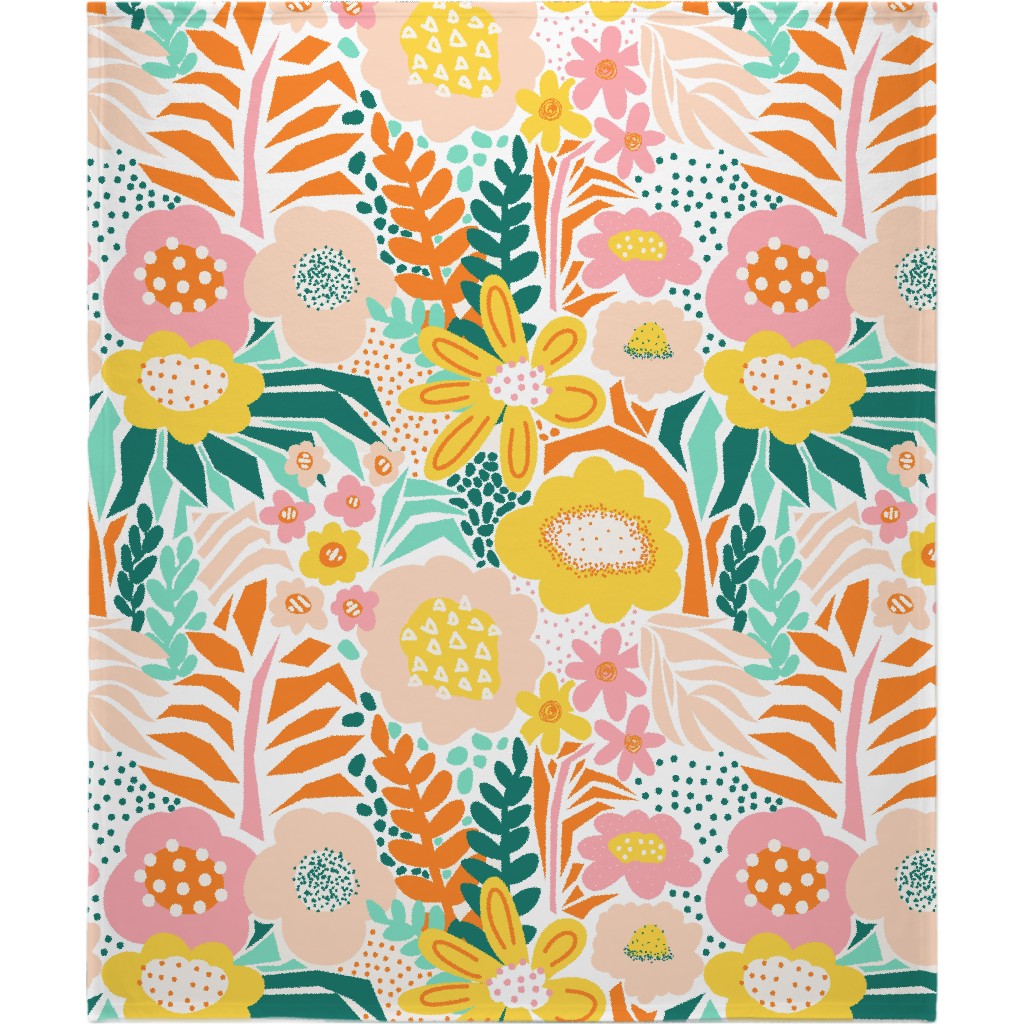 Florals - Multi Blanket, Fleece, 50x60, Multicolor