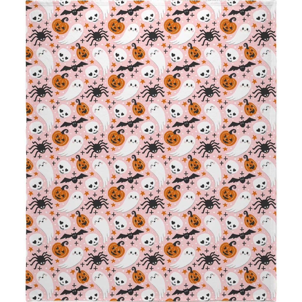 Cute Halloween - Pink Blanket, Fleece, 50x60, Pink
