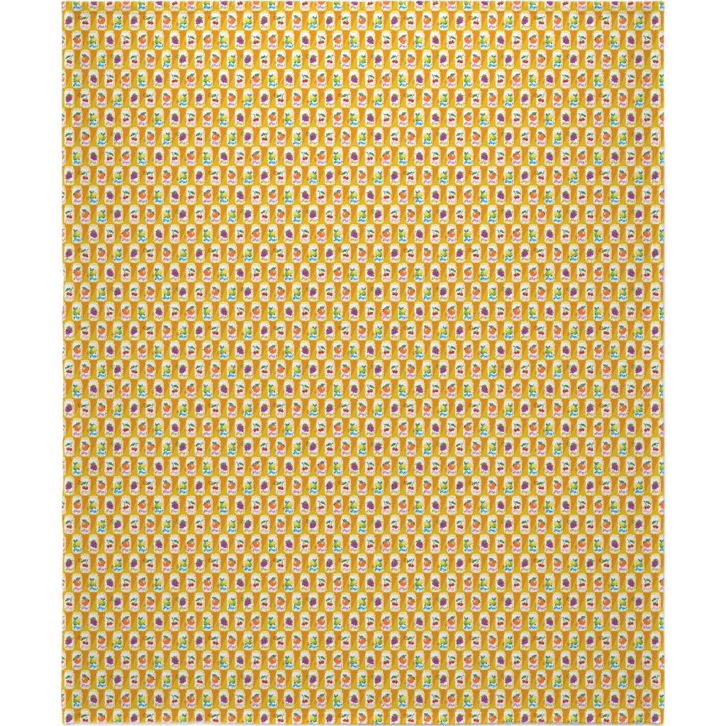 Fruit Pop! Blanket, Fleece, 50x60, Yellow, Citrus Bliss