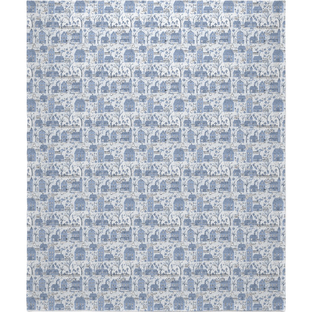 What Ghosts Around Comes Around - Blue Blanket, Fleece, 50x60, Blue