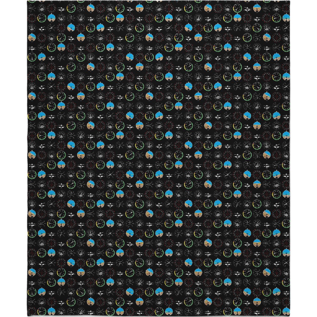Flight Deck Blanket, Fleece, 50x60, Black, Black