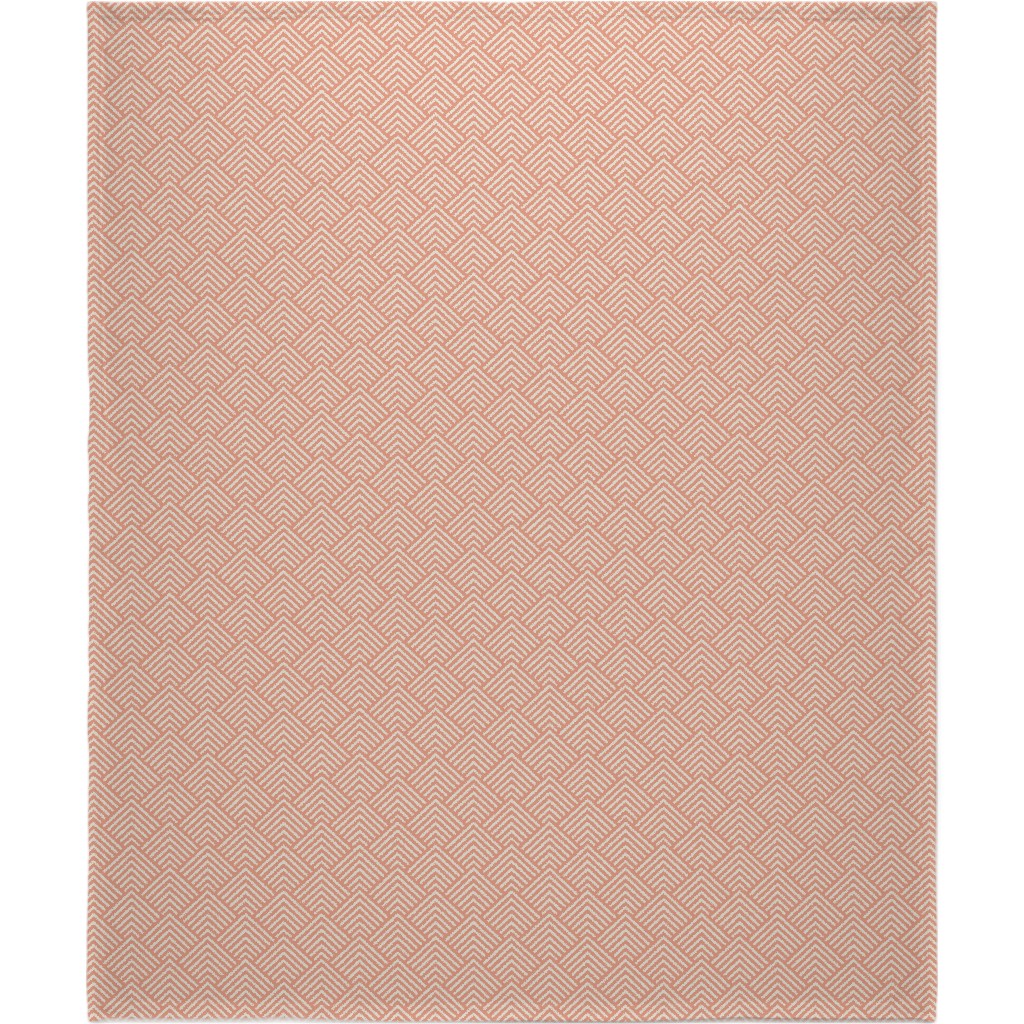 Mod Triangles - Blush Blanket, Fleece, 50x60, Pink, Bright Pink