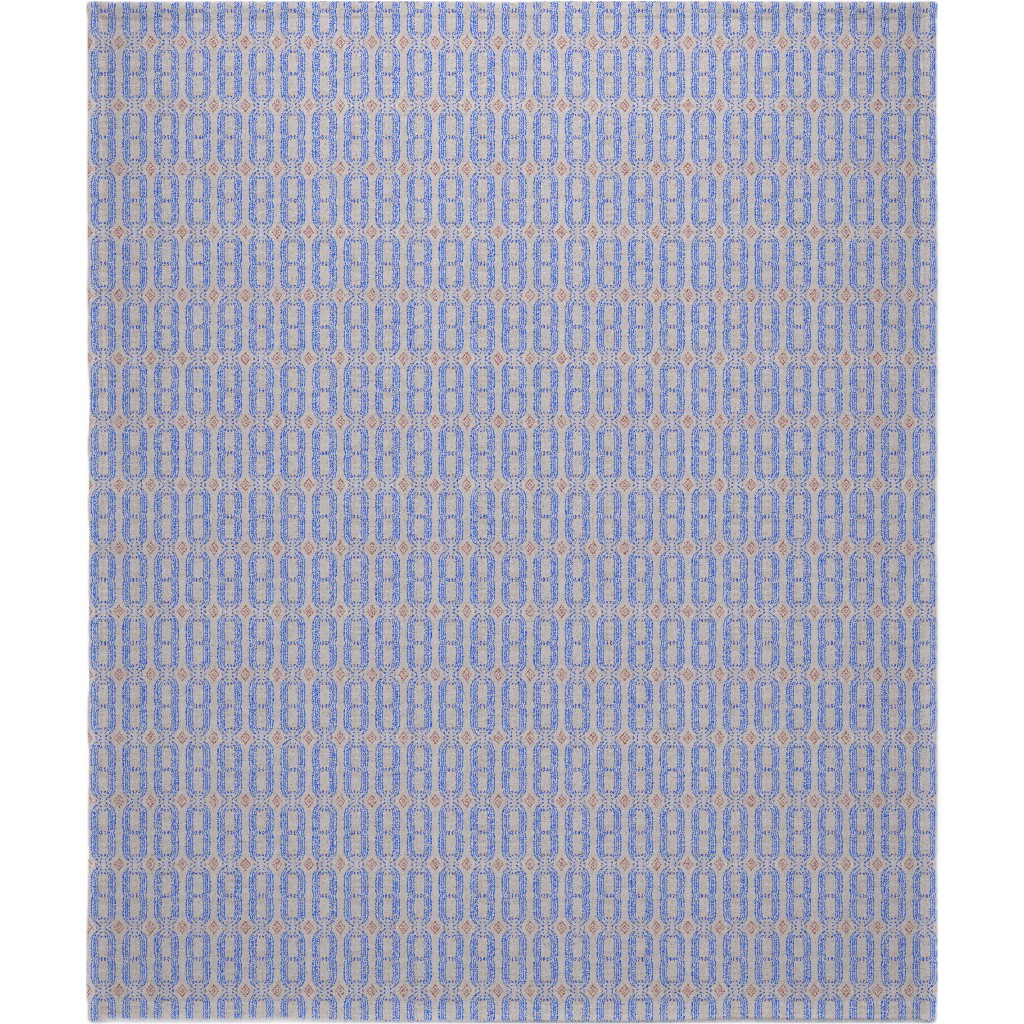 French Linen Loop - Blue Blanket, Fleece, 50x60, Blue, True Blue