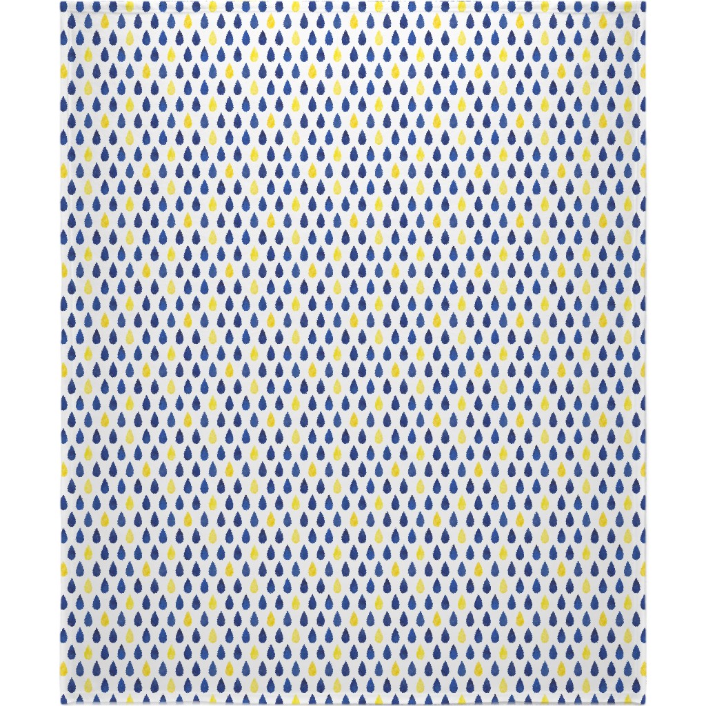Drops Blanket, Fleece, 50x60, Blue, Baltic