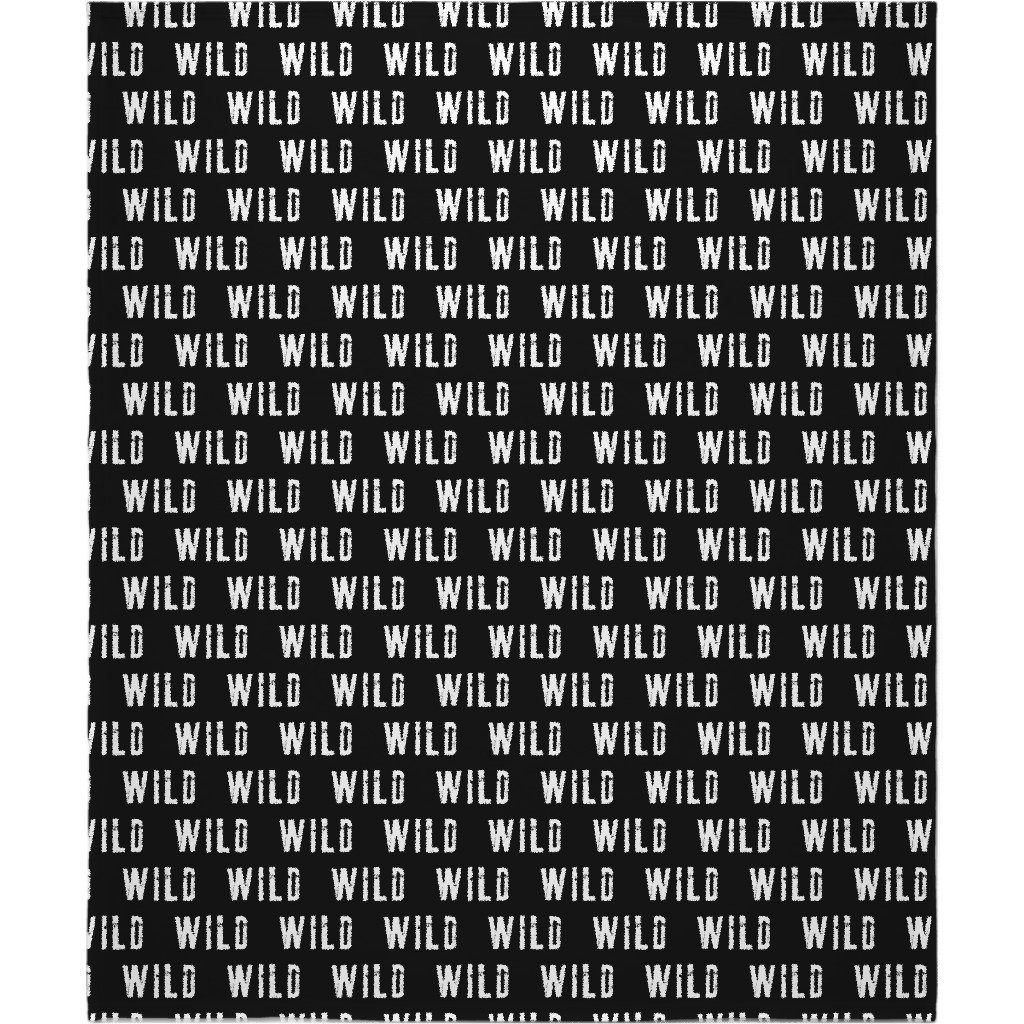 Wild - Black Blanket, Fleece, 50x60, Black, Black