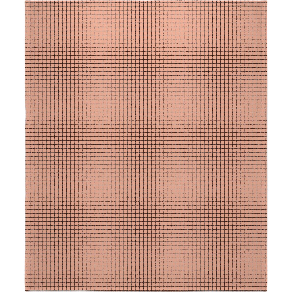Square Grid Blanket, Fleece, 50x60, Pink