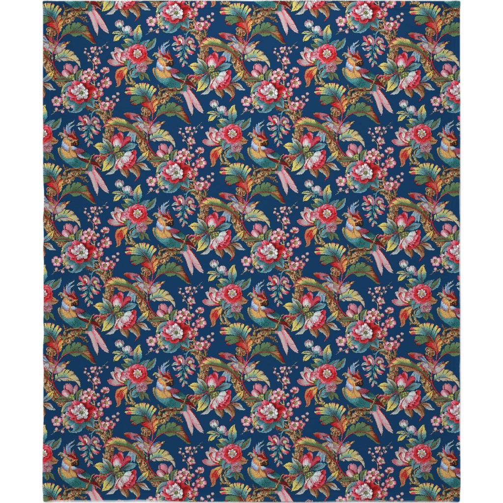 Edwardian Parrot - Bright Blanket, Fleece, 50x60, Multicolor