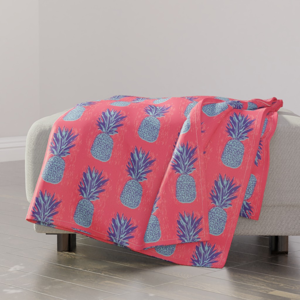 Ultraviolet Pineapples Blanket Shutterfly