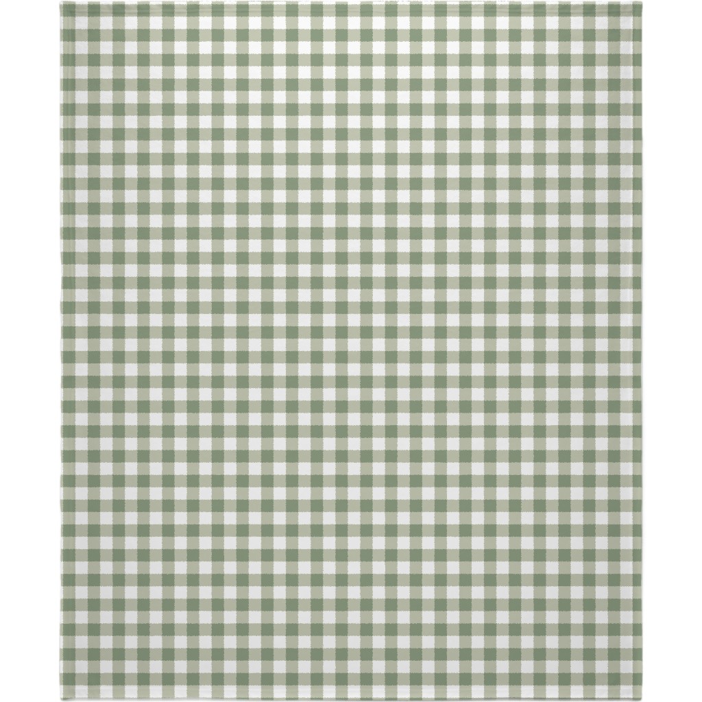 Plaid - Green Blanket, Fleece, 50x60, Green