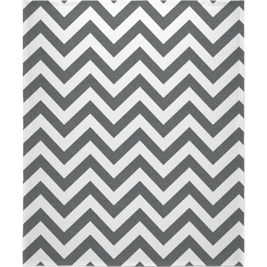 Chevron - Gray Blanket, Fleece, 50x60, Gray, Gray
