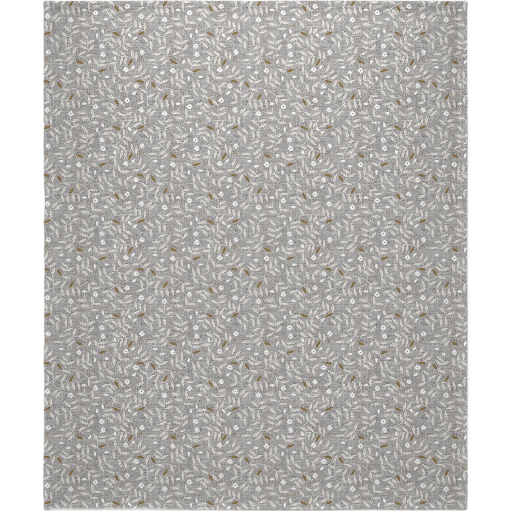 Darcy Blanket, Fleece, 50x60, Gray, Iron