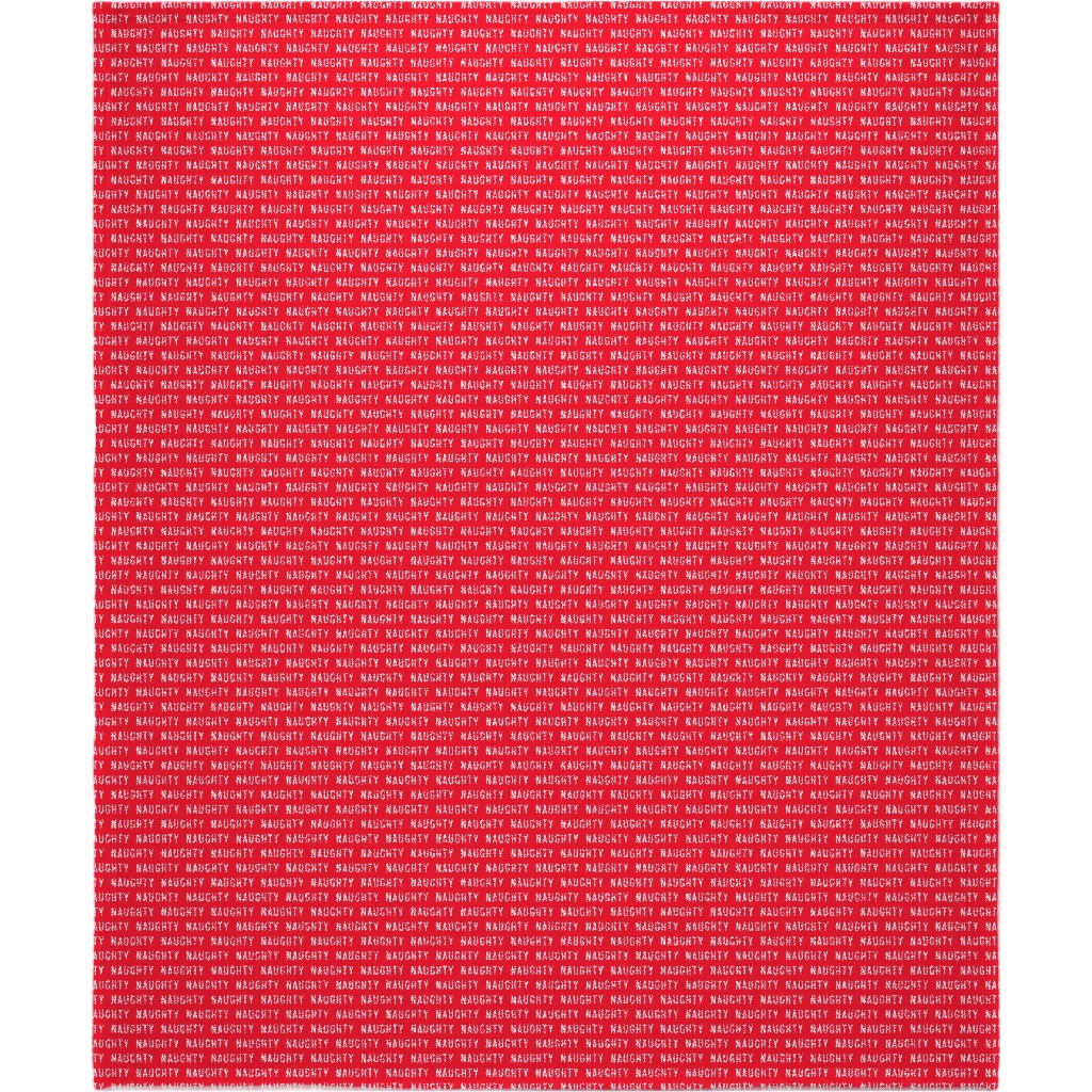 Naughty - Red Blanket, Fleece, 50x60, Red