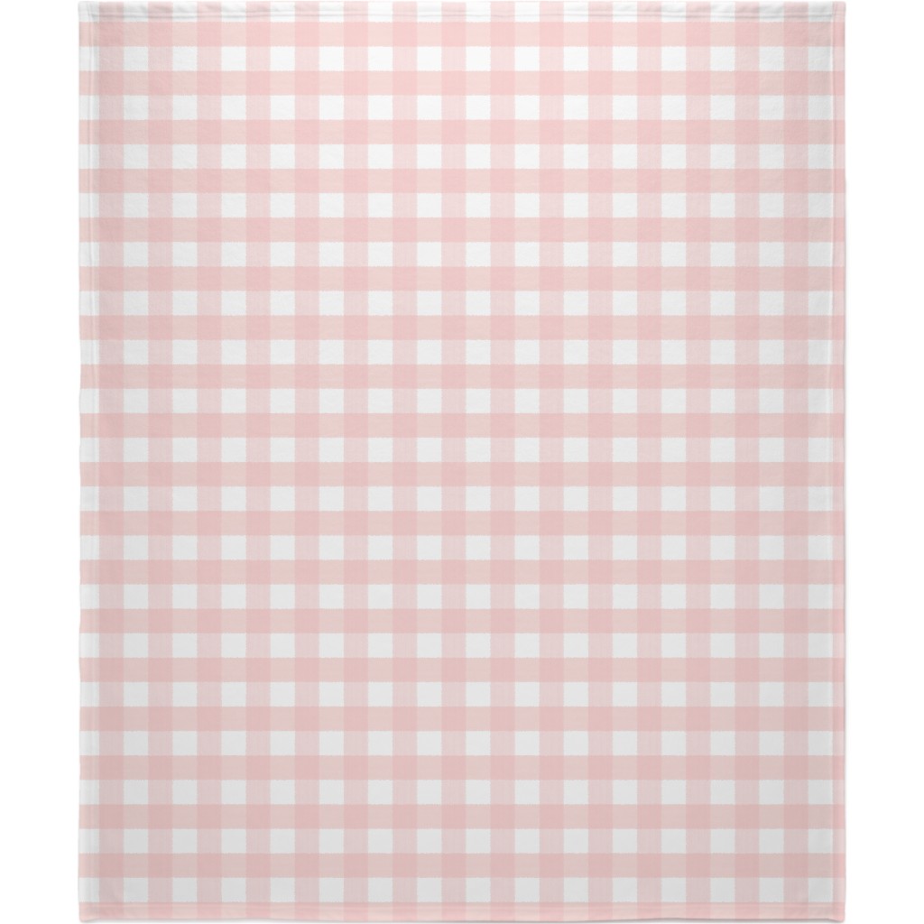 Cross Hatch Plaid Blanket, Fleece, 50x60, Pink