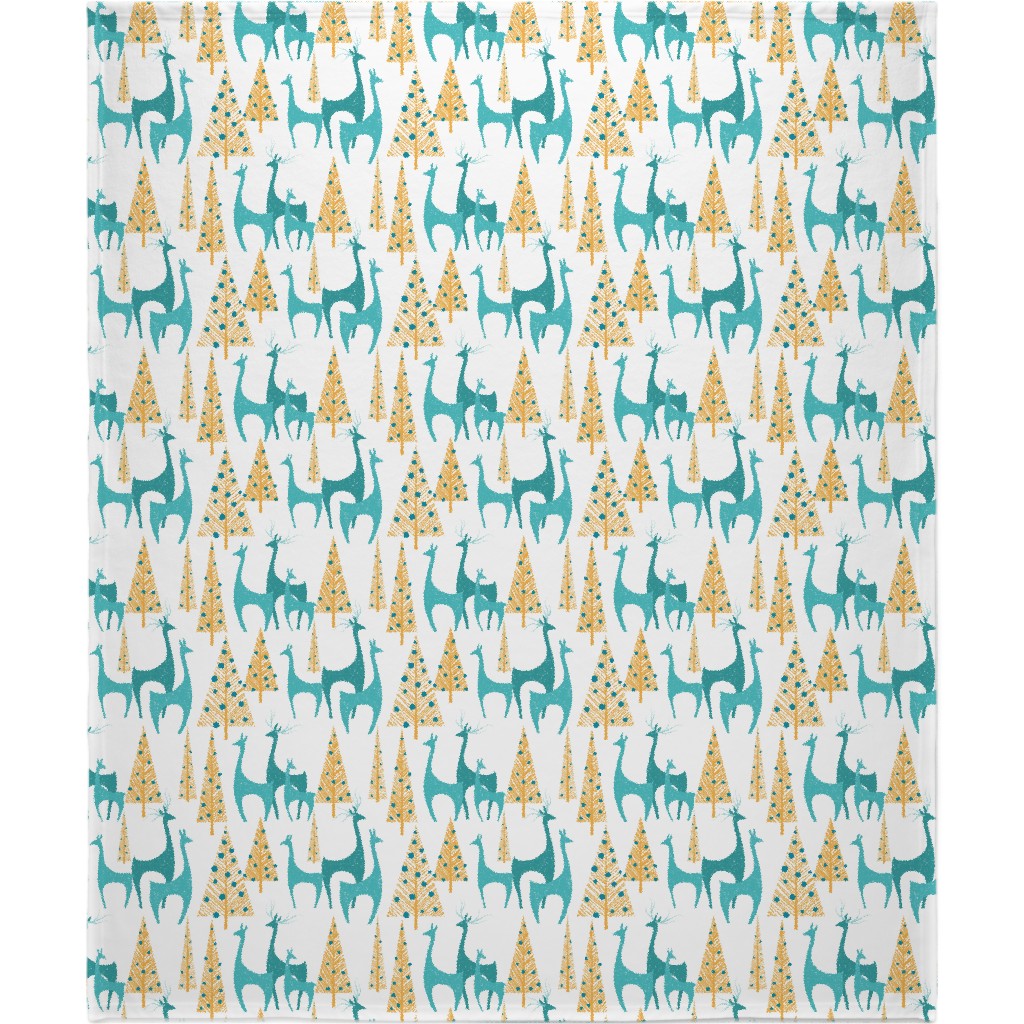 Christmas Morning Deer Blanket, Fleece, 50x60, Multicolor