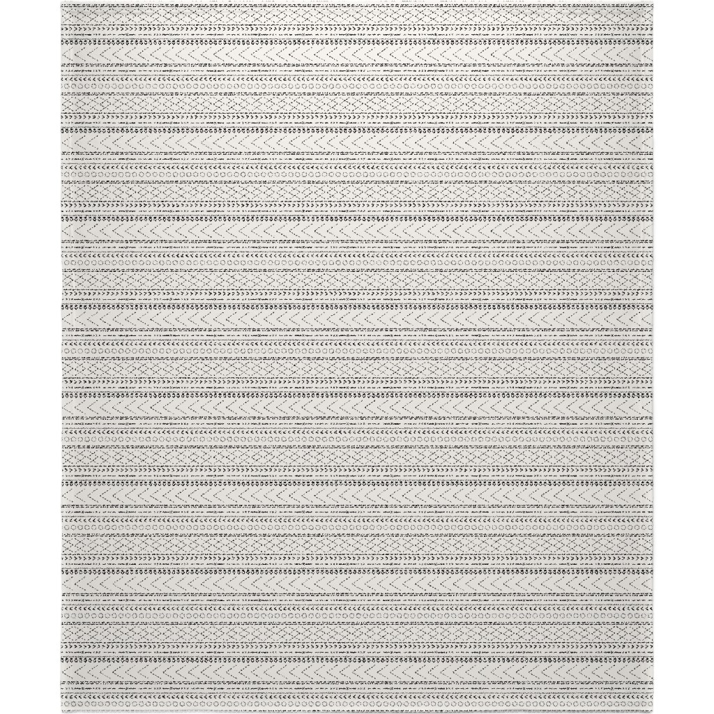 Minimal Mudcloth Bohemian - Light Blanket, Fleece, 50x60, Beige, Pearl