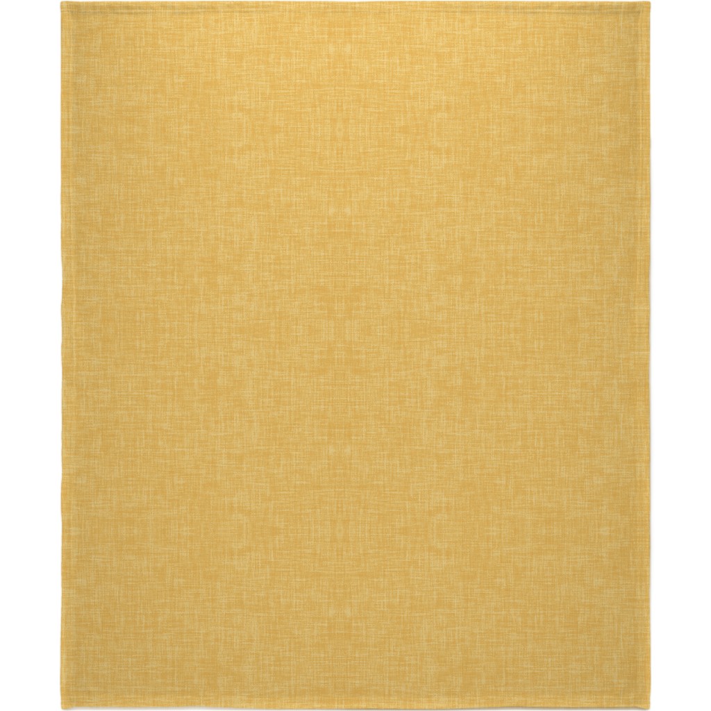 Vintage Linen Blanket, Fleece, 50x60, Yellow, Dandelion