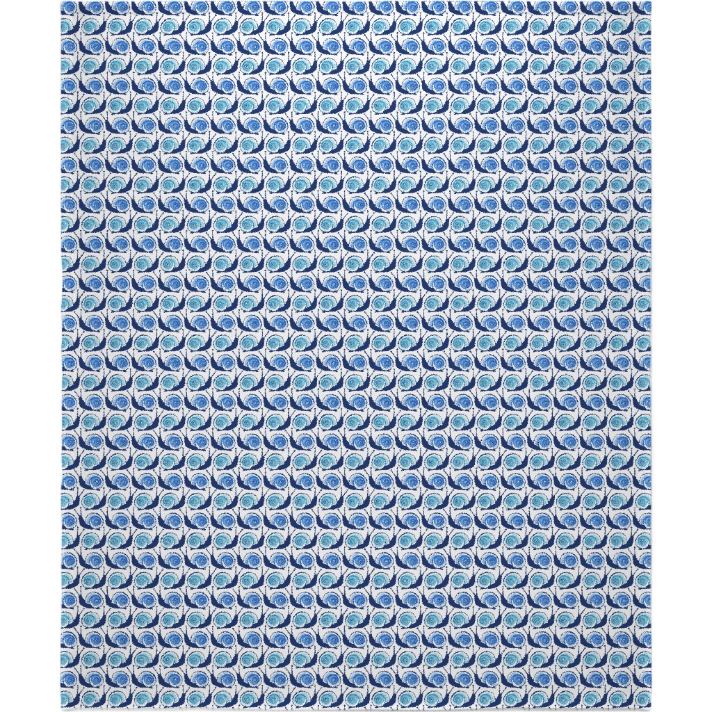 Snails Blanket, Fleece, 50x60, Blue, Polar