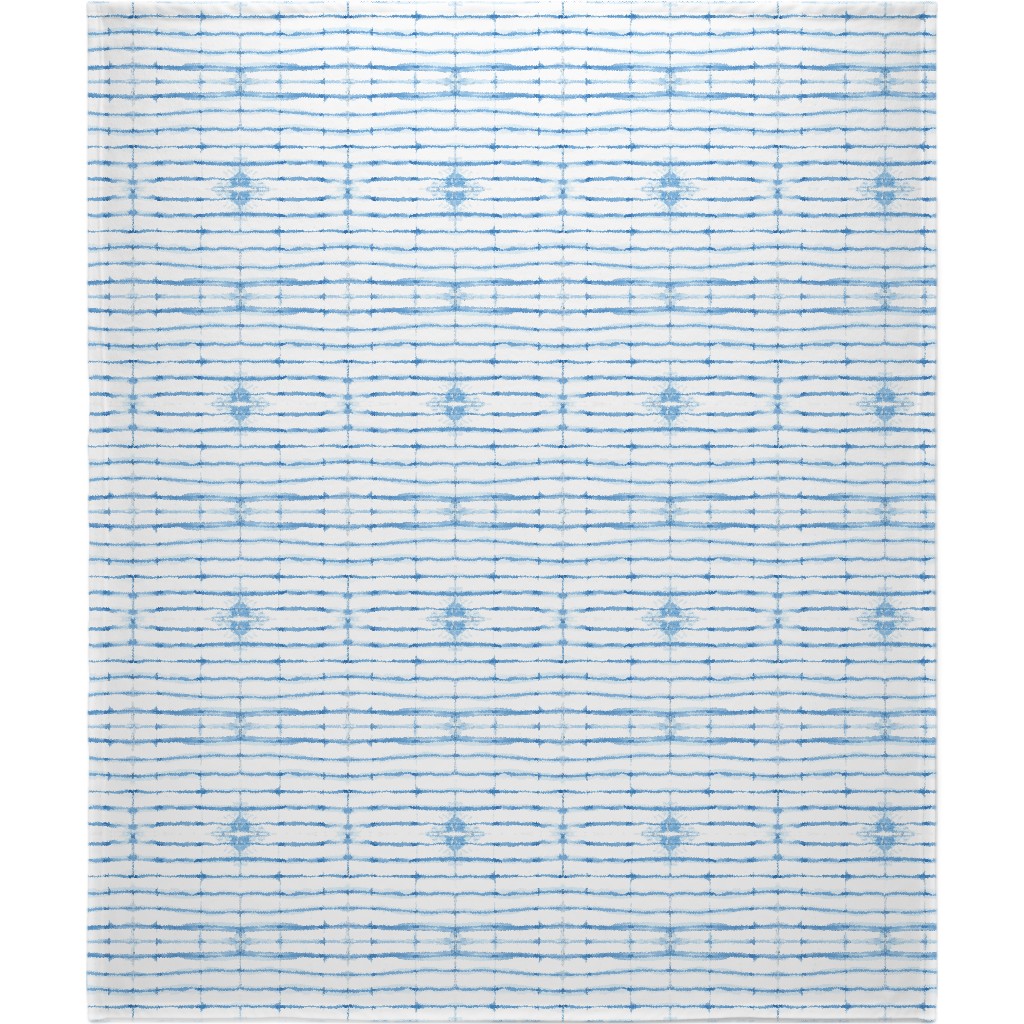 Shibori - Blue Blanket, Fleece, 50x60, Blue, True Blue