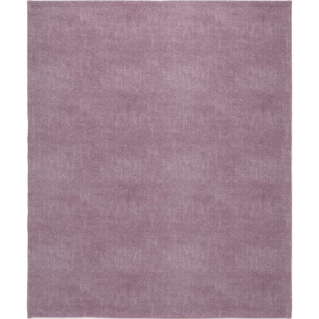 Canvas Texture in Light Lilac Blanket, Fleece, 50x60, Purple