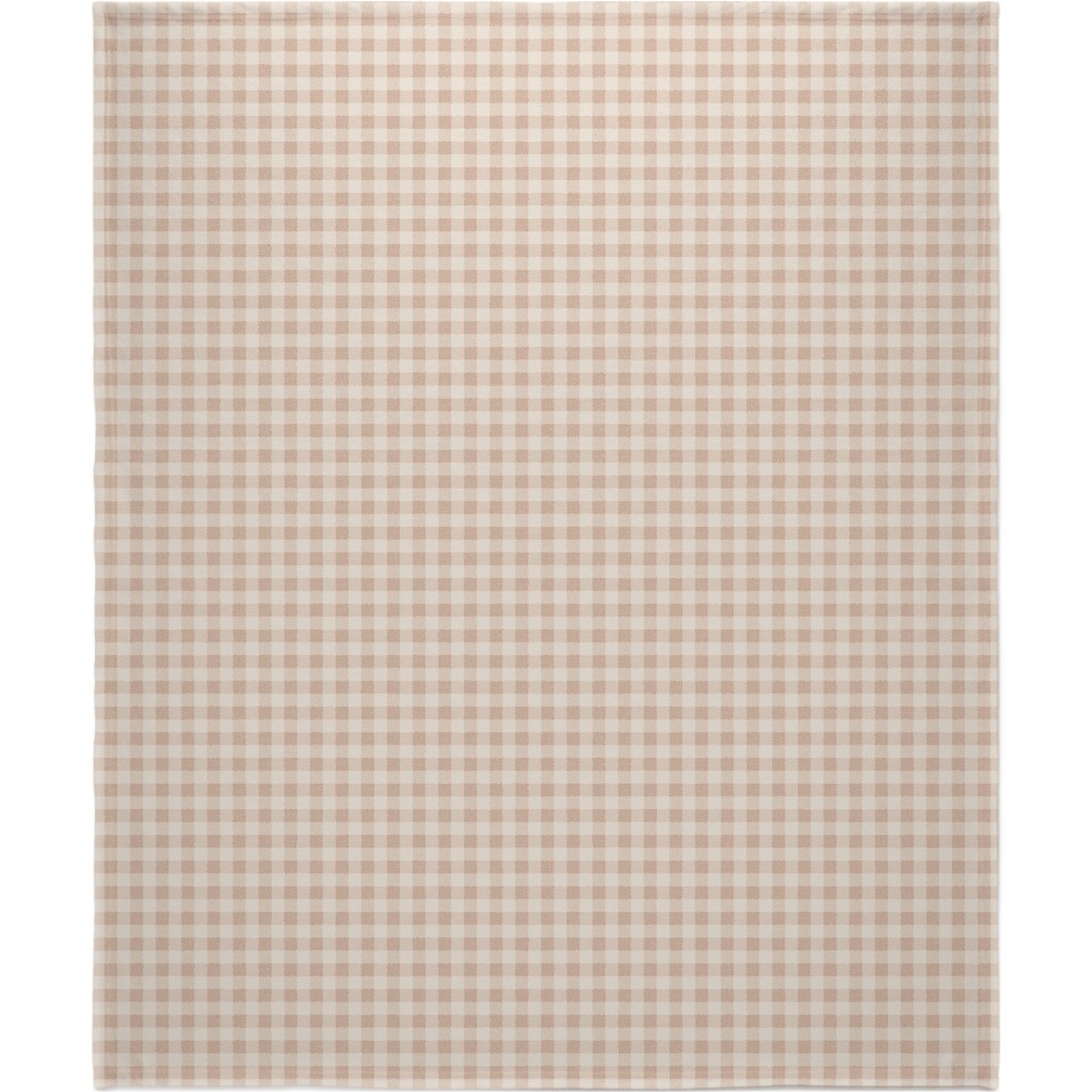 Gingham in Dusty Blush Pinks Blanket, Fleece, 50x60, Pink