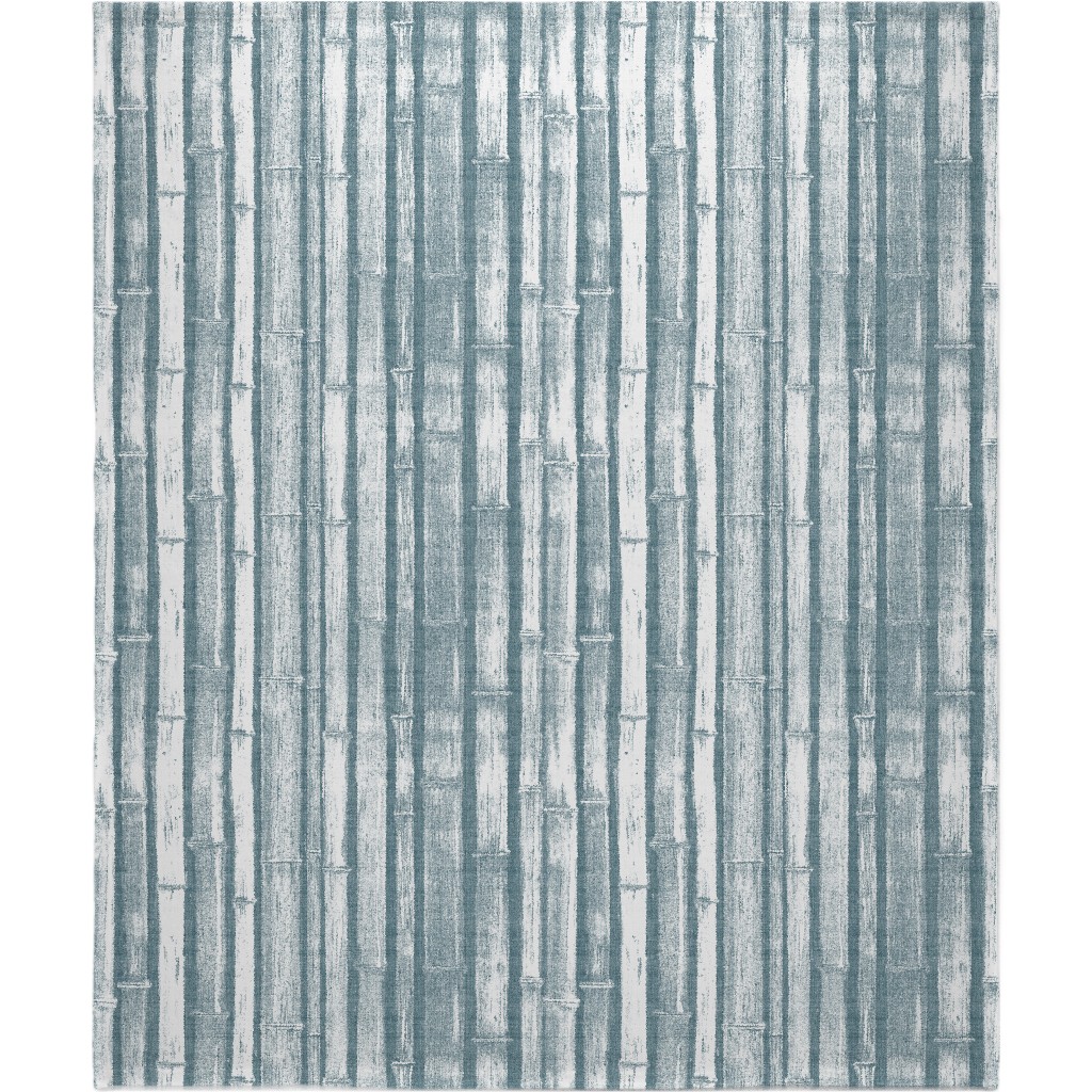 Bamboo - Grey Blanket, Fleece, 50x60, Blue