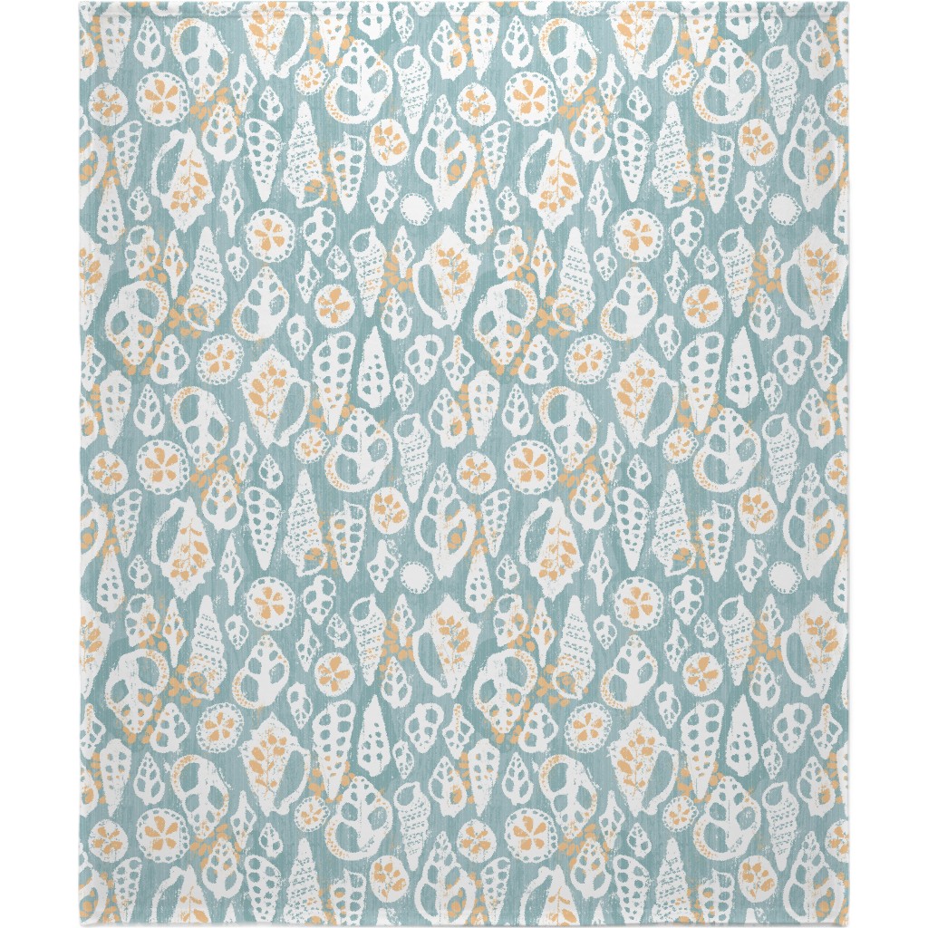 Beach Sunrise - Blue Blanket, Fleece, 50x60, Blue, True Blue