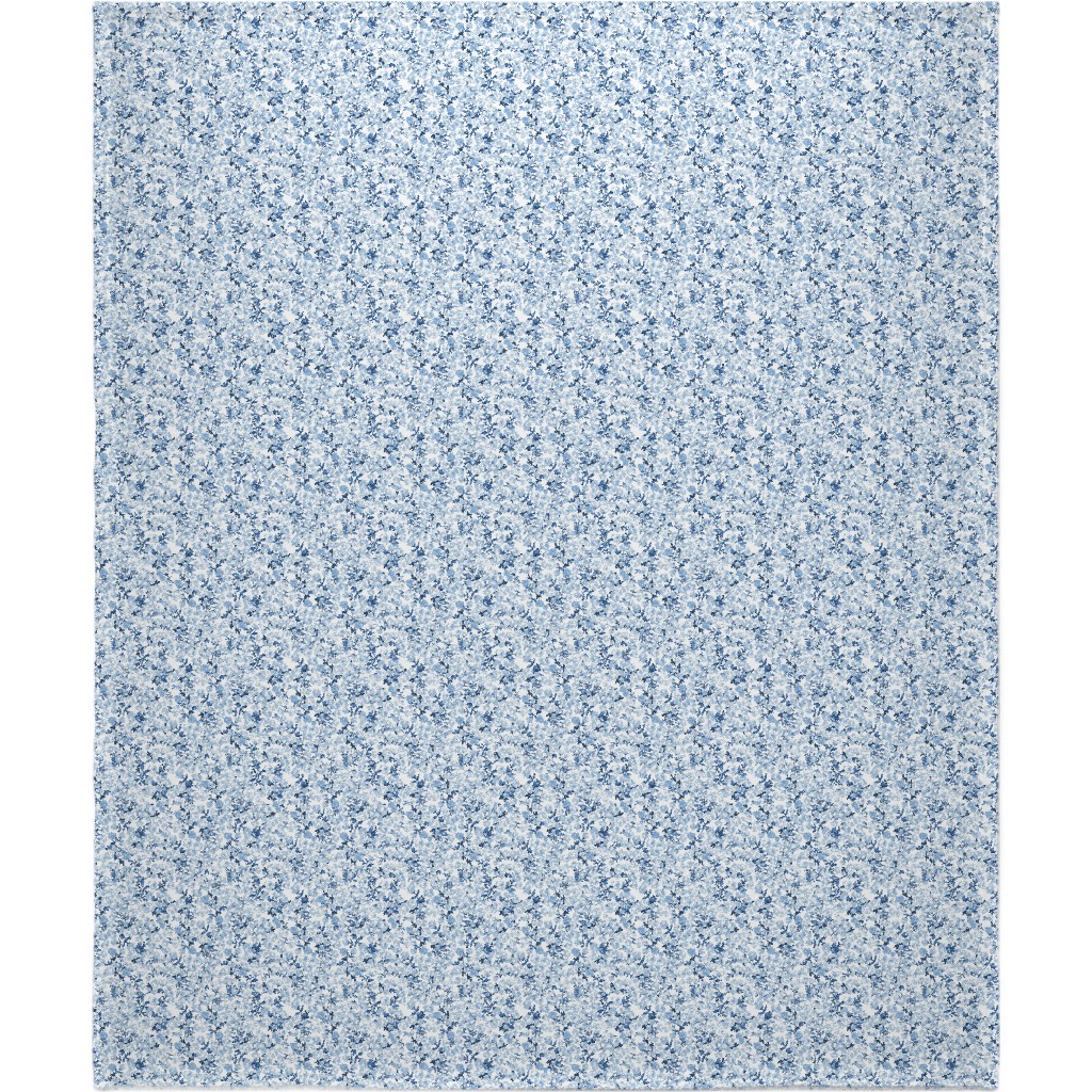 a Thousand Roses - Blue Blanket, Fleece, 50x60, Blue, True Blue