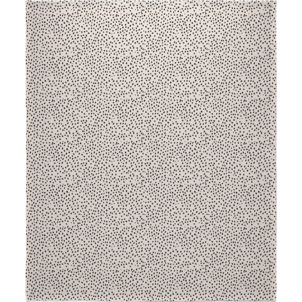 Black Marks - Creamy Beige Blanket, Fleece, 50x60, Beige, Pearl