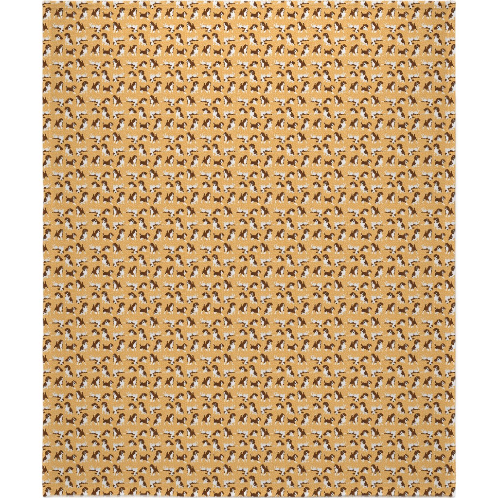 Beagle Dog Blanket, Plush Fleece, 50x60, Orange