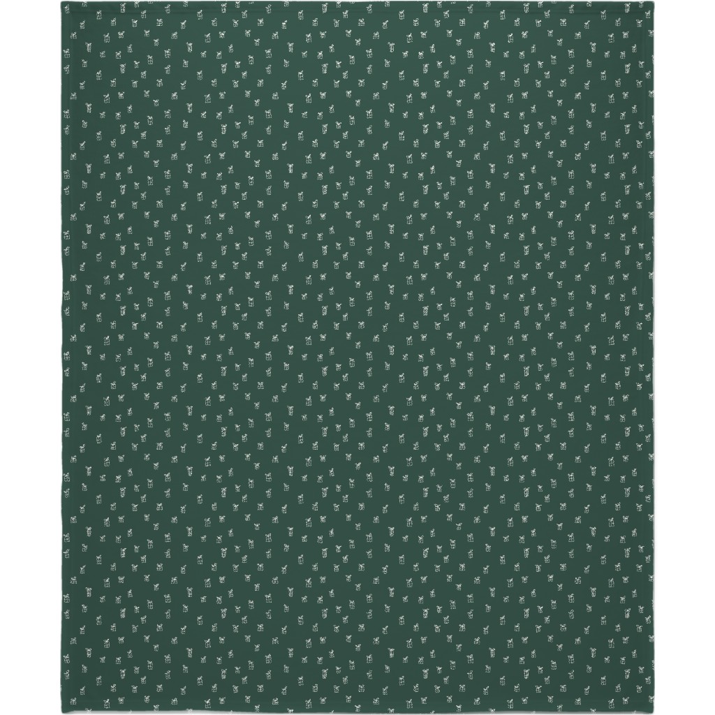 Christmas Presents on Green Blanket, Plush Fleece, 50x60, Green