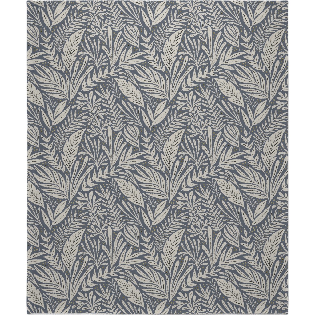 Annette Blanket, Plush Fleece, 50x60, Gray, Cool Gray