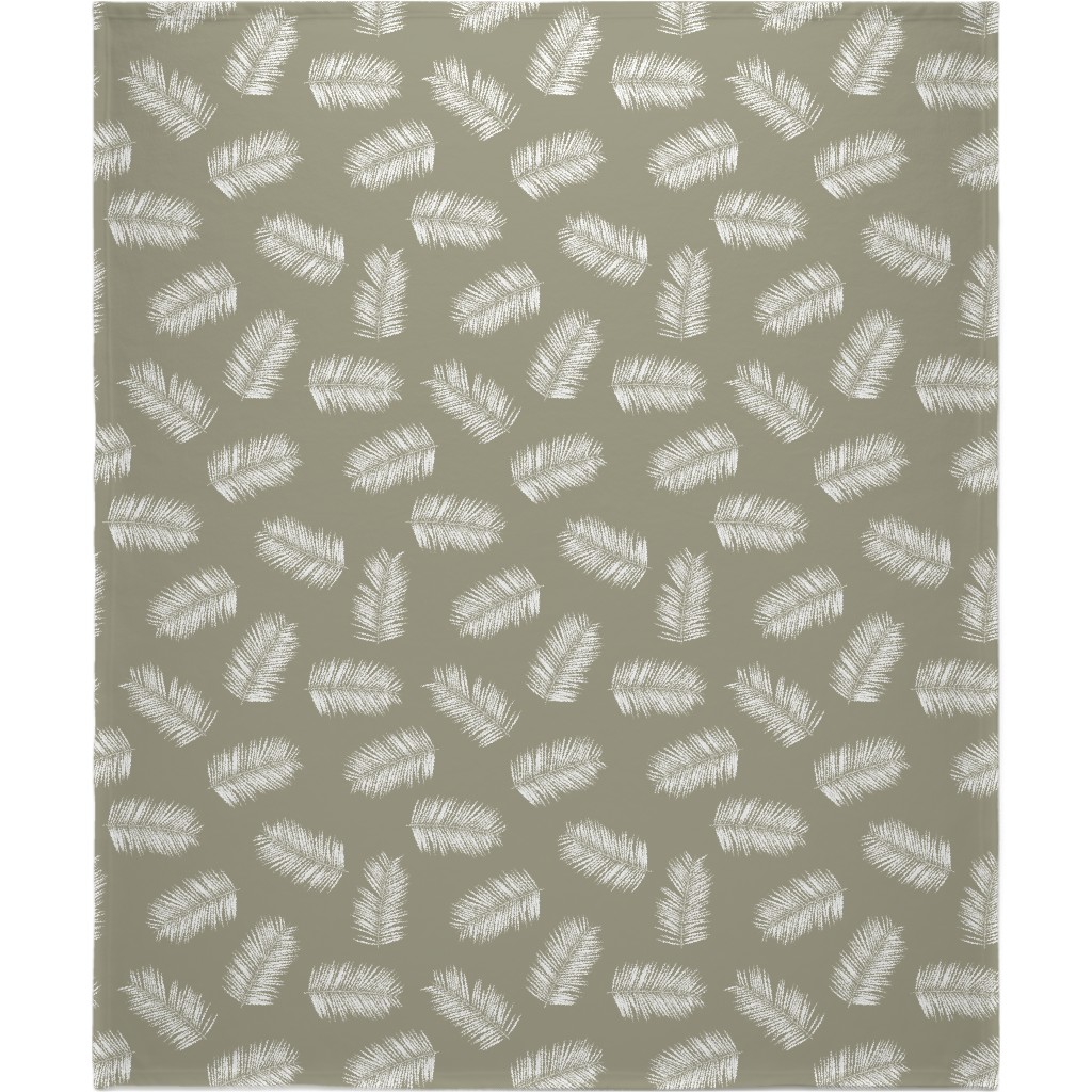 Aloha Hawaii Island Vibes - Green Blanket, Plush Fleece, 50x60, Green, Classic Green