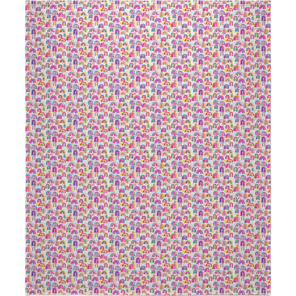 Rainbows Watercolor - Multi Blanket, Plush Fleece, 50x60, Multicolor